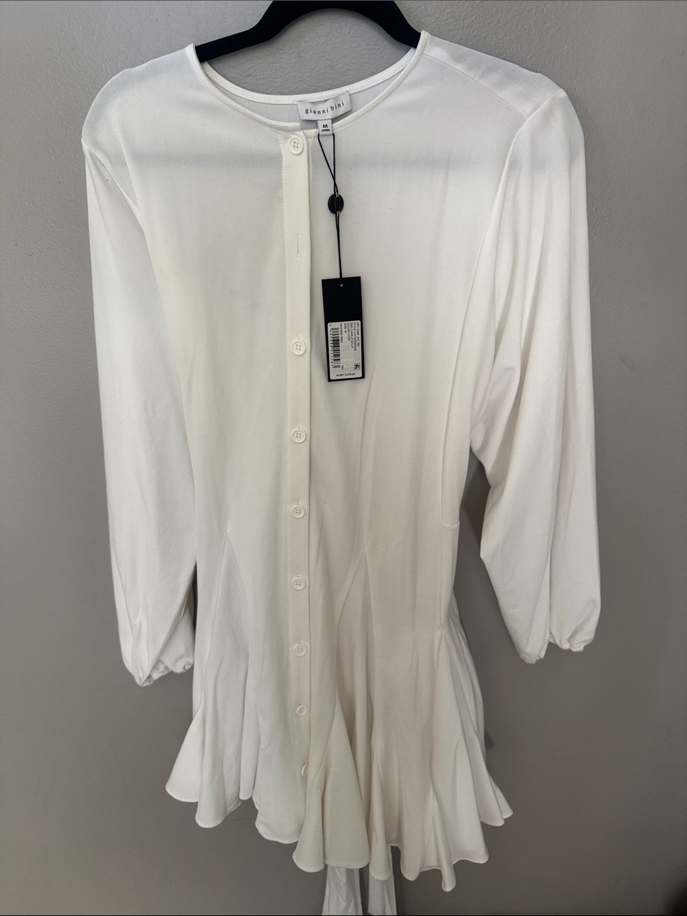 Gianni Bini White Button-Front Dress